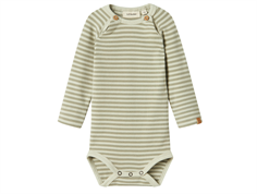 Lil Atelier green tint striped bodysuit